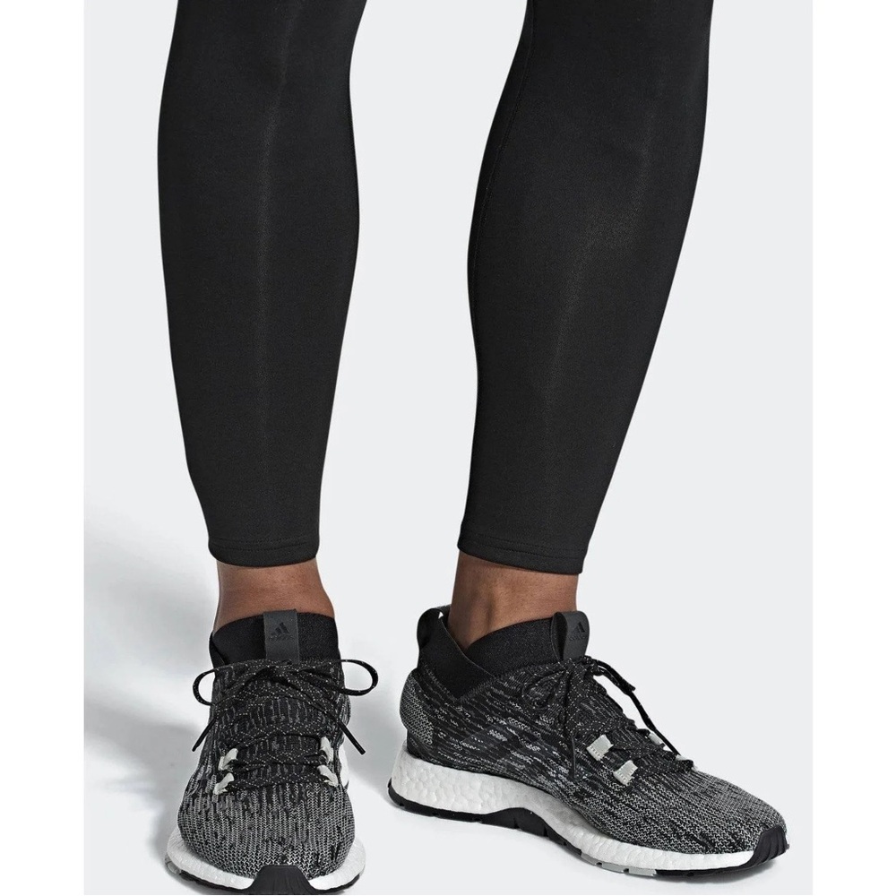Adidas PureBOOST RBL LTD running shoe in a black and grey knit material Size 10